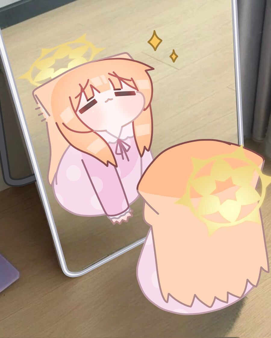 블루아카) 거울 보는 꼬마마리_1.jpg