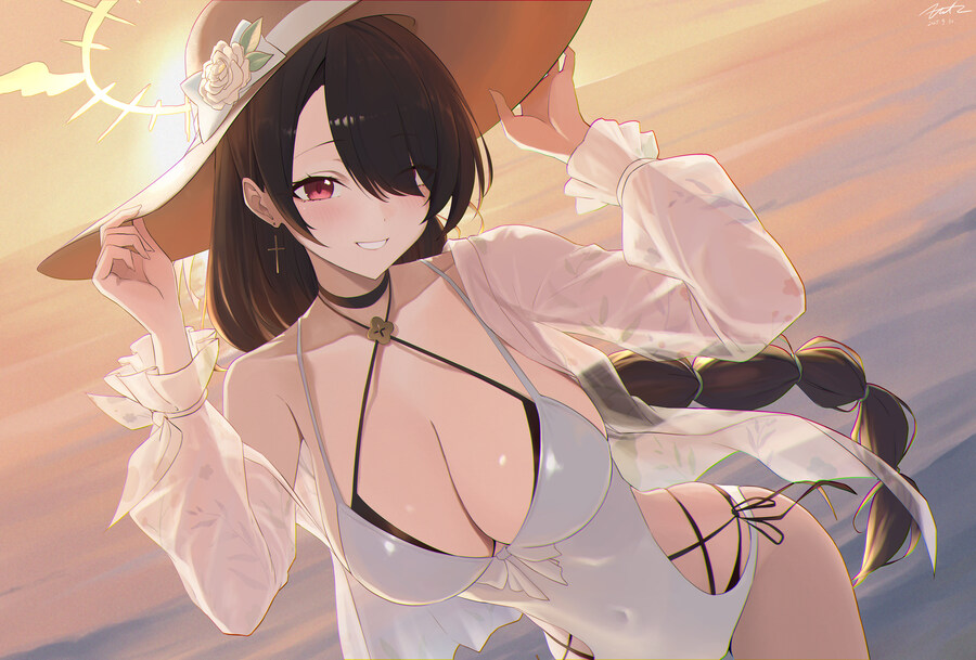 [블루아카] 수영복 입은 히나타_1.jpg