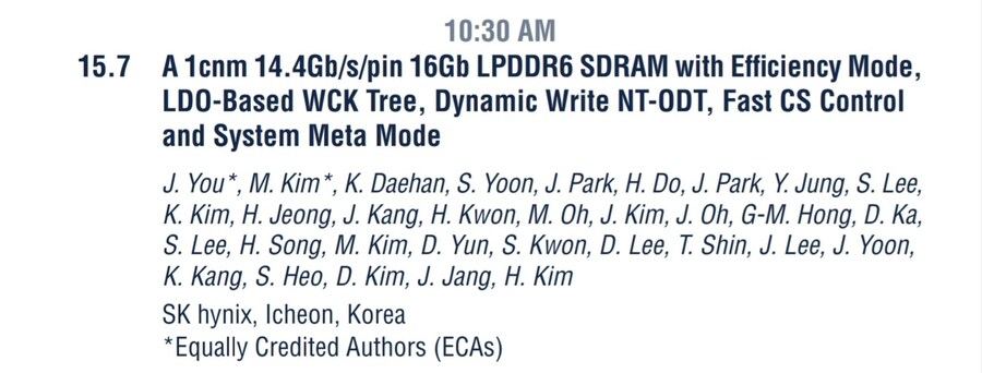 ISSCC)SK, 14.4Gbps LPDDR6 및 48Gbps GDDR7 발표예정_1.jpg