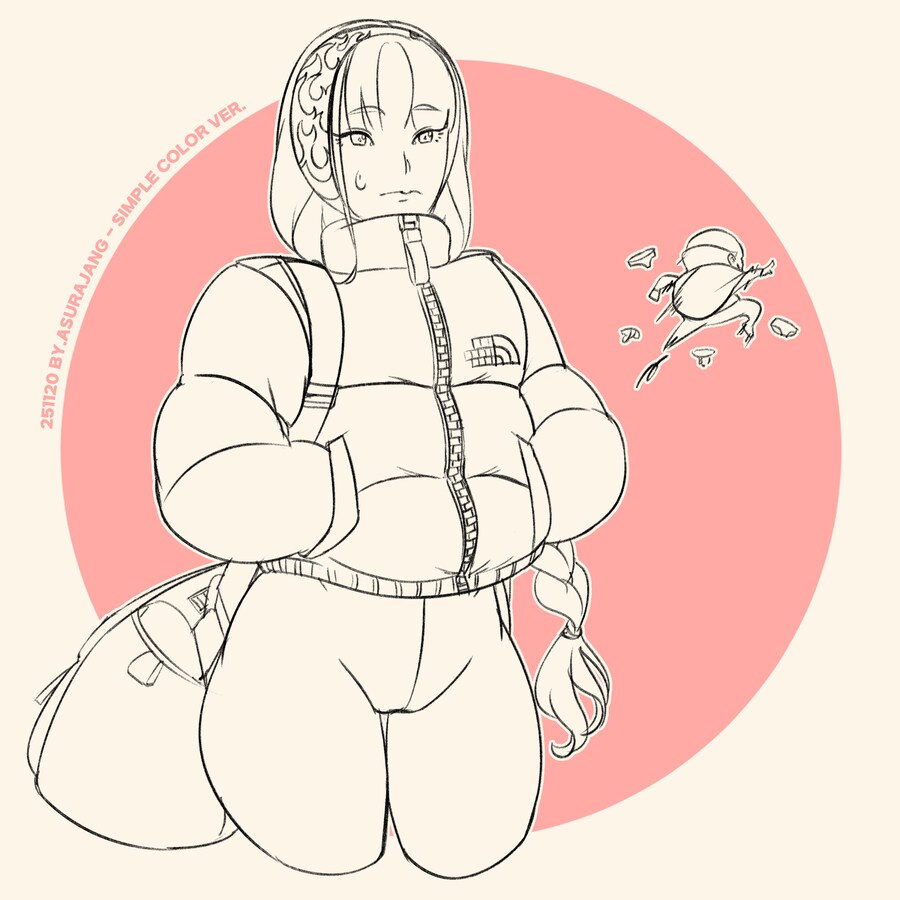 (창작) 핑크 레깅스 근성녀와 11월 그림 결산_3.png