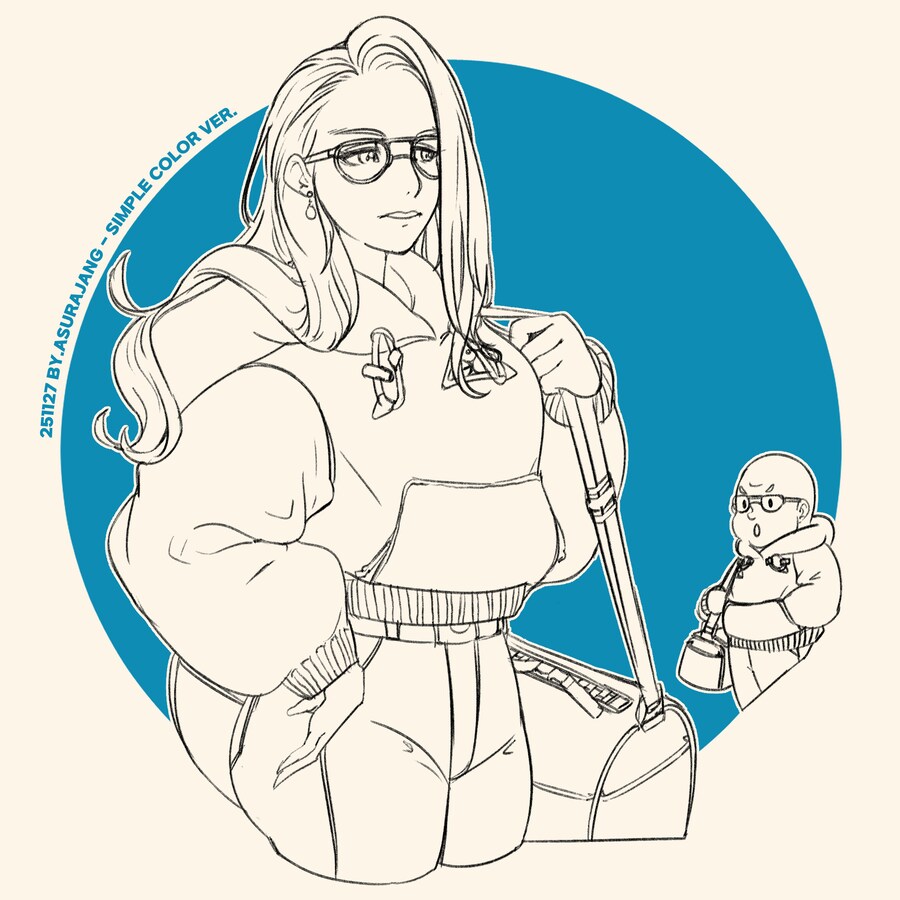 (창작) 핑크 레깅스 근성녀와 11월 그림 결산_15.png