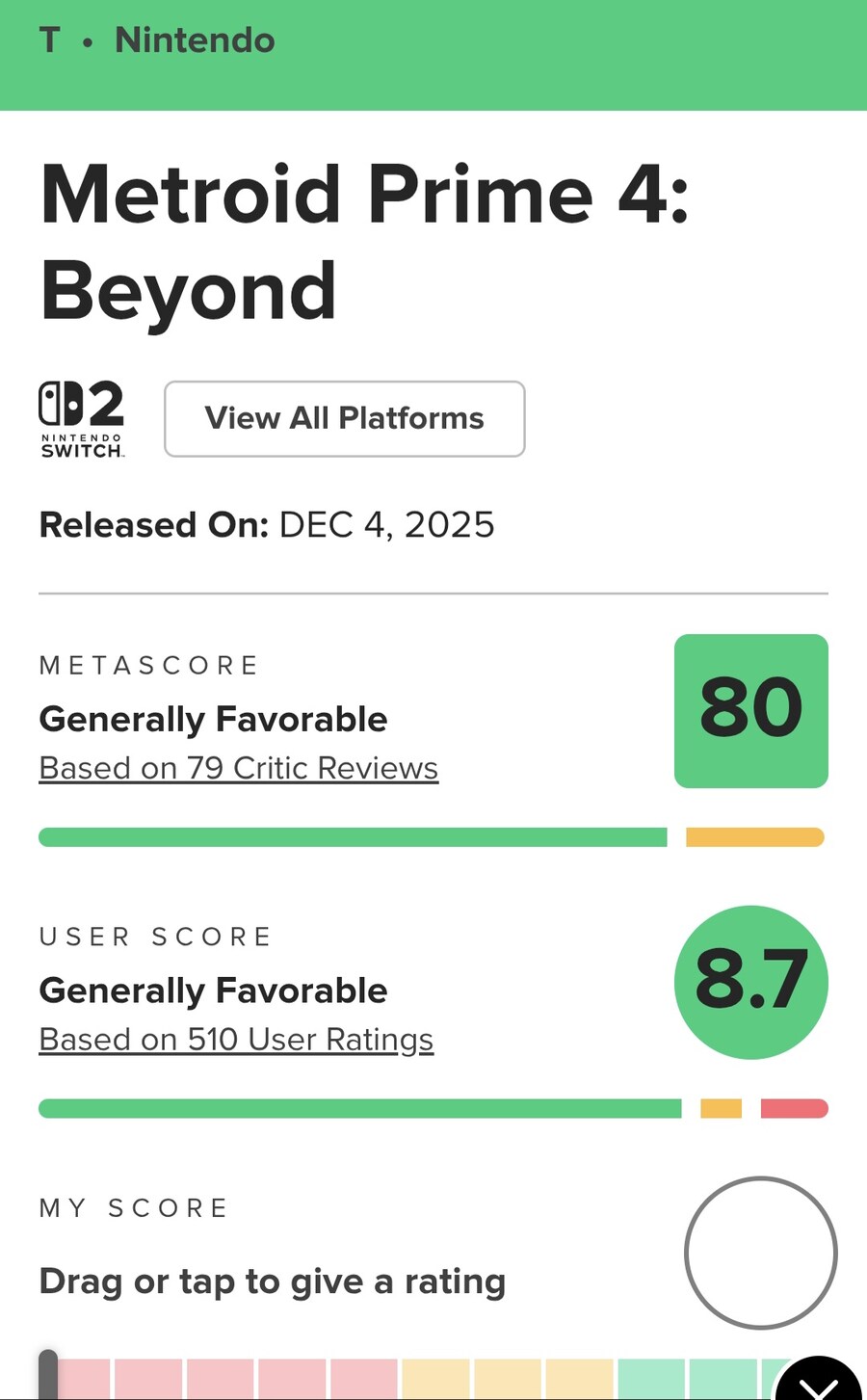 메타크리틱 메트로이드 프라임 비욘드 유저평점 8.7_1.jpg