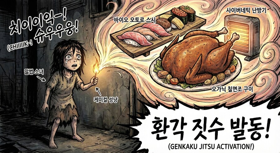 AI에게 성냥팔이 소녀를 닌자슬레이어로 바꿔달라고 한 소설.jpg_2.png