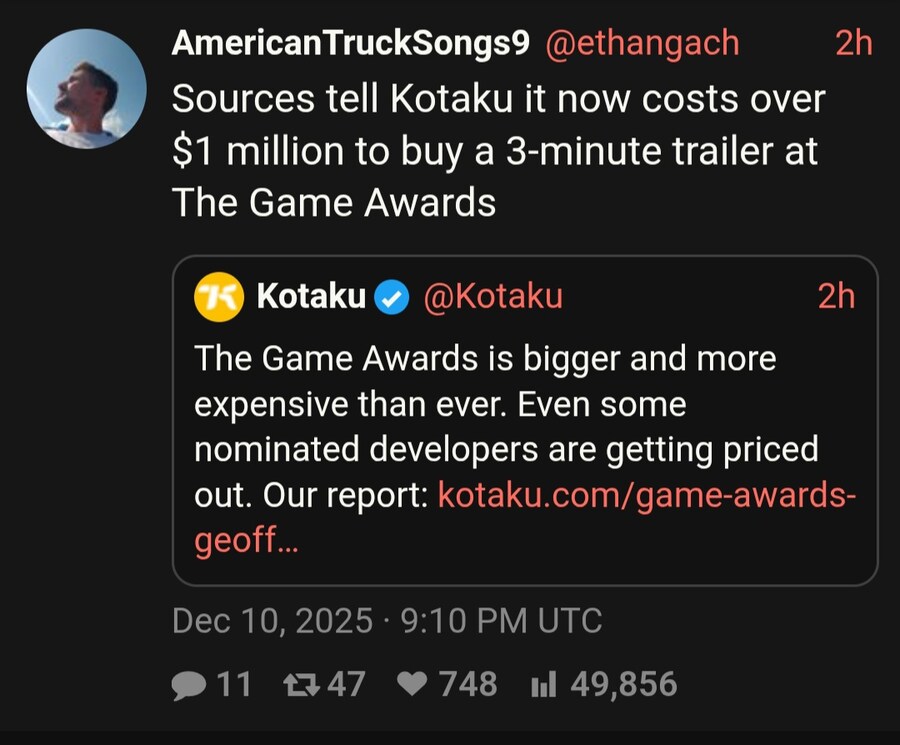 TGA에서 게임 트레일러 3분 광고 비용이 100만 달러_2.jpg