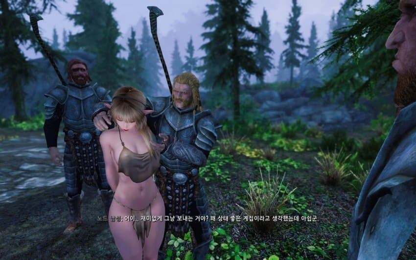 유방하고 사타구니를 반쯤 내놓고 다니는 처녀 참교육한 세 신사_1.jpg