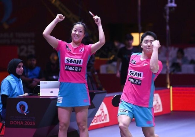 만리장성 2번 넘은 임종훈·신유빈…홍콩 파이널스 혼합 복식 우승_1.jpg