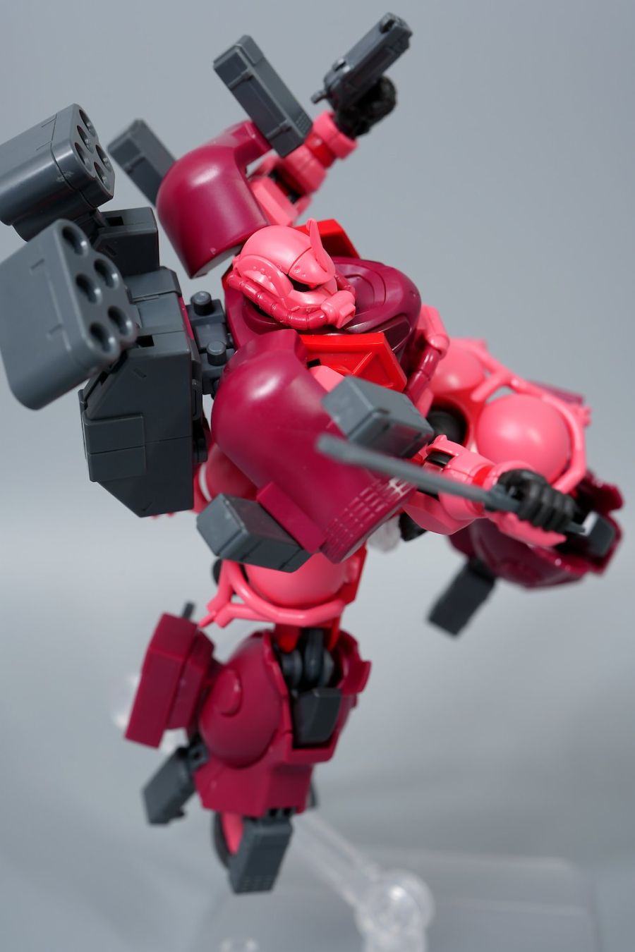 HG GQ 1/144 샤아 전용 자쿠 + 어메이징 부스터 조합 사진 2_6.jpg