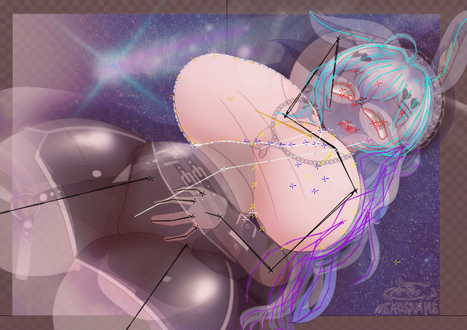 버튜버)밤하늘과 사사 + 다른 의미 없이 누워있는 사사_3.jpg