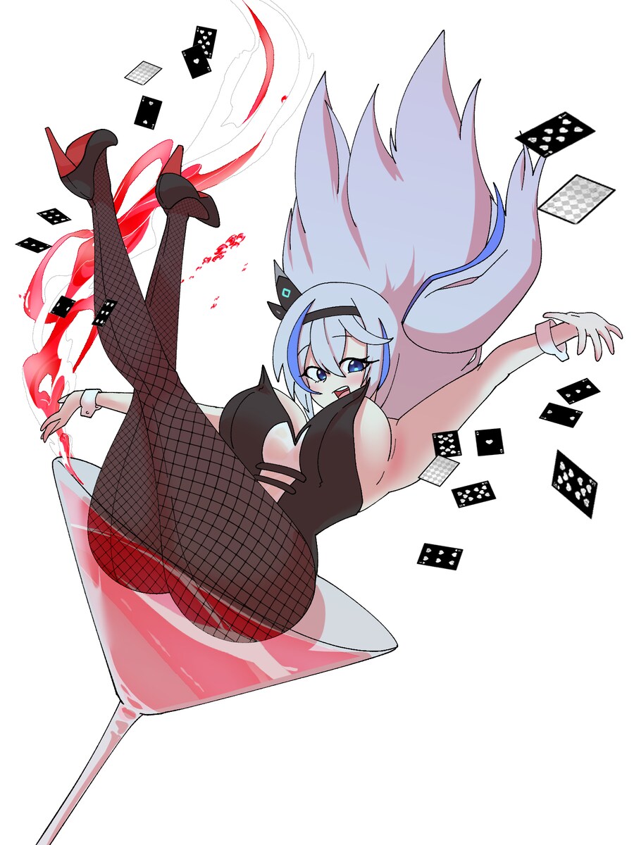 버튜버) 미루 이모 바니걸 칵테일 짤!!_1.png