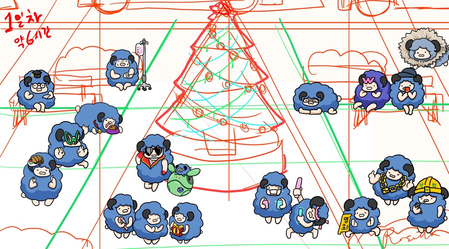 으른양과 로제타 크리스마스 그림 1일차_1.png