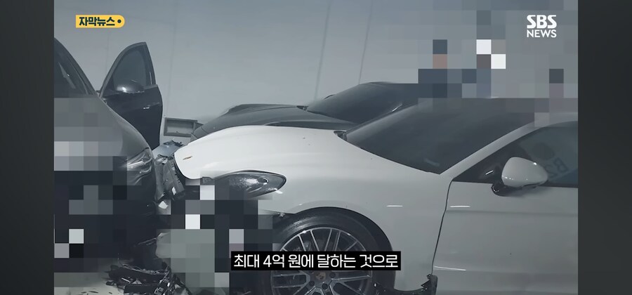 후진 하다 포르쉐2대 등 총 4억원 피해추돌사고... 운전자는 급발진 주장_5.jpg