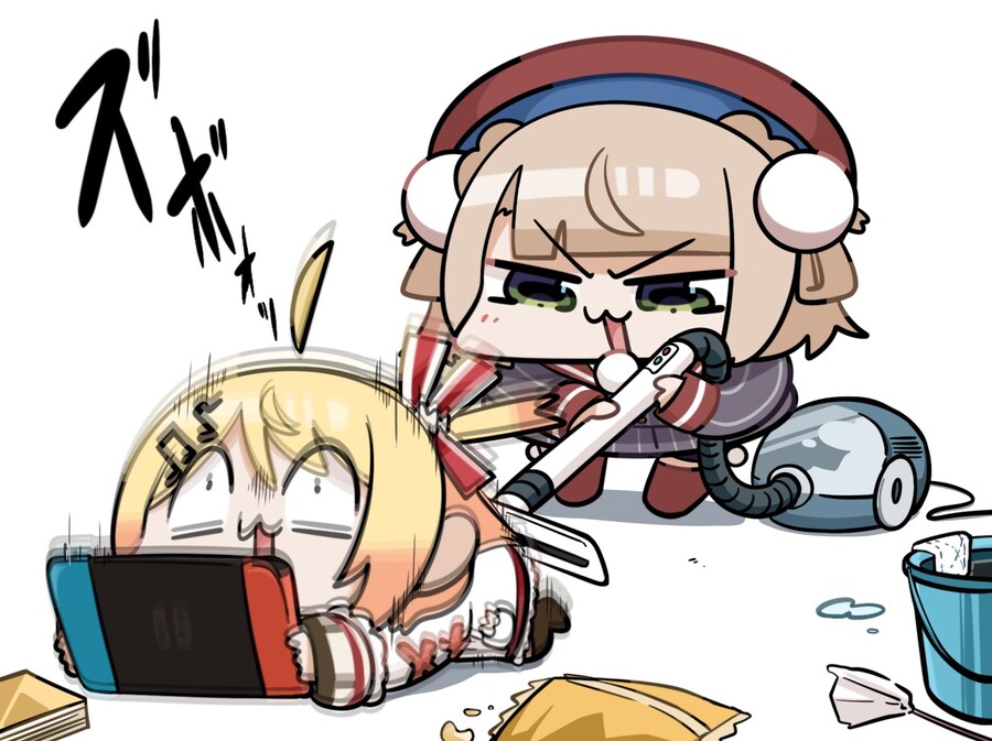 버튜버) 방 더럽히는 손녀 혼내는 우이_1.jpg