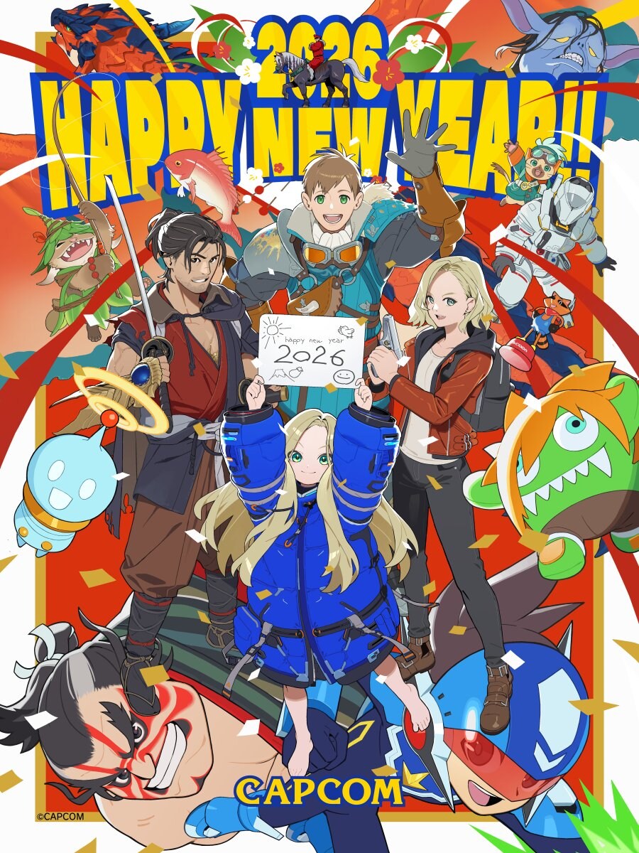 캡콤 사내 연하장 디자인 콘테스트 응모작 일러스트 1장._1.jpg