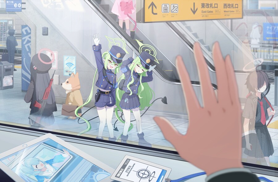 블루아카) 철도가키들 : 선생 가는구나......_1.jpg