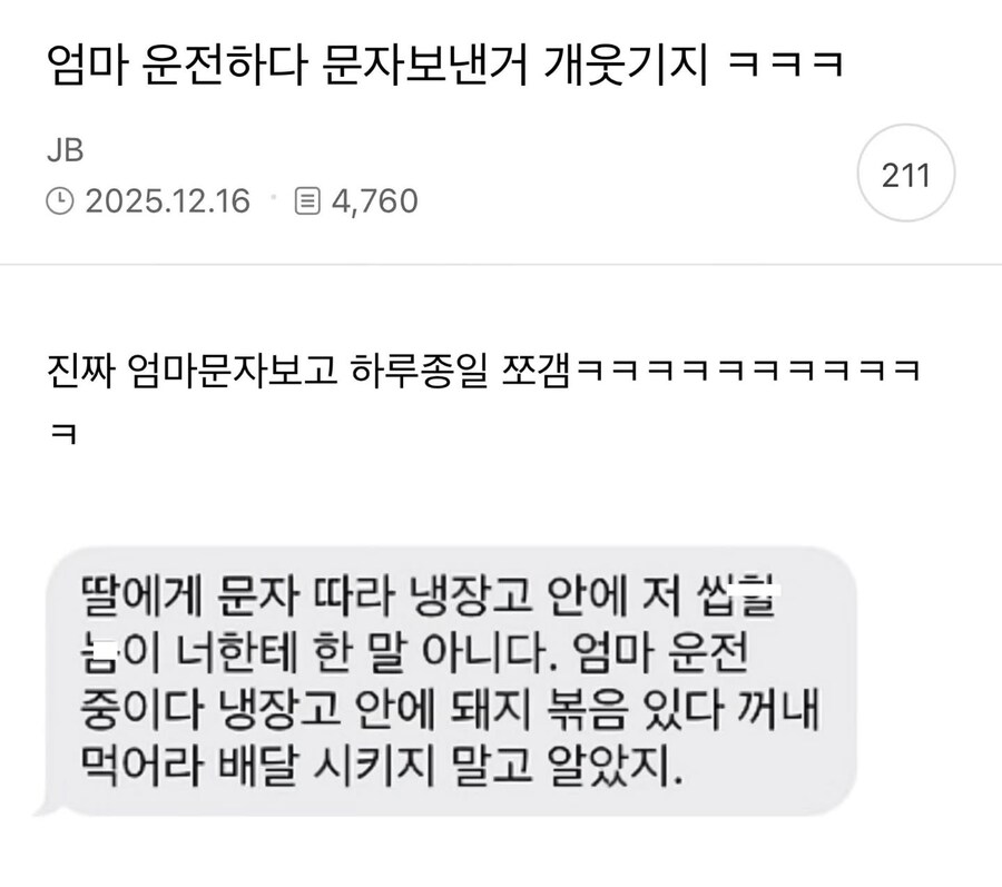 엄마가 운전 중 보낸 문자메세지_1.jpg