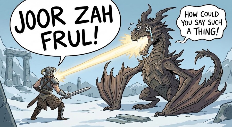 스카이림) 드래곤에게 욕하기_1.jpg