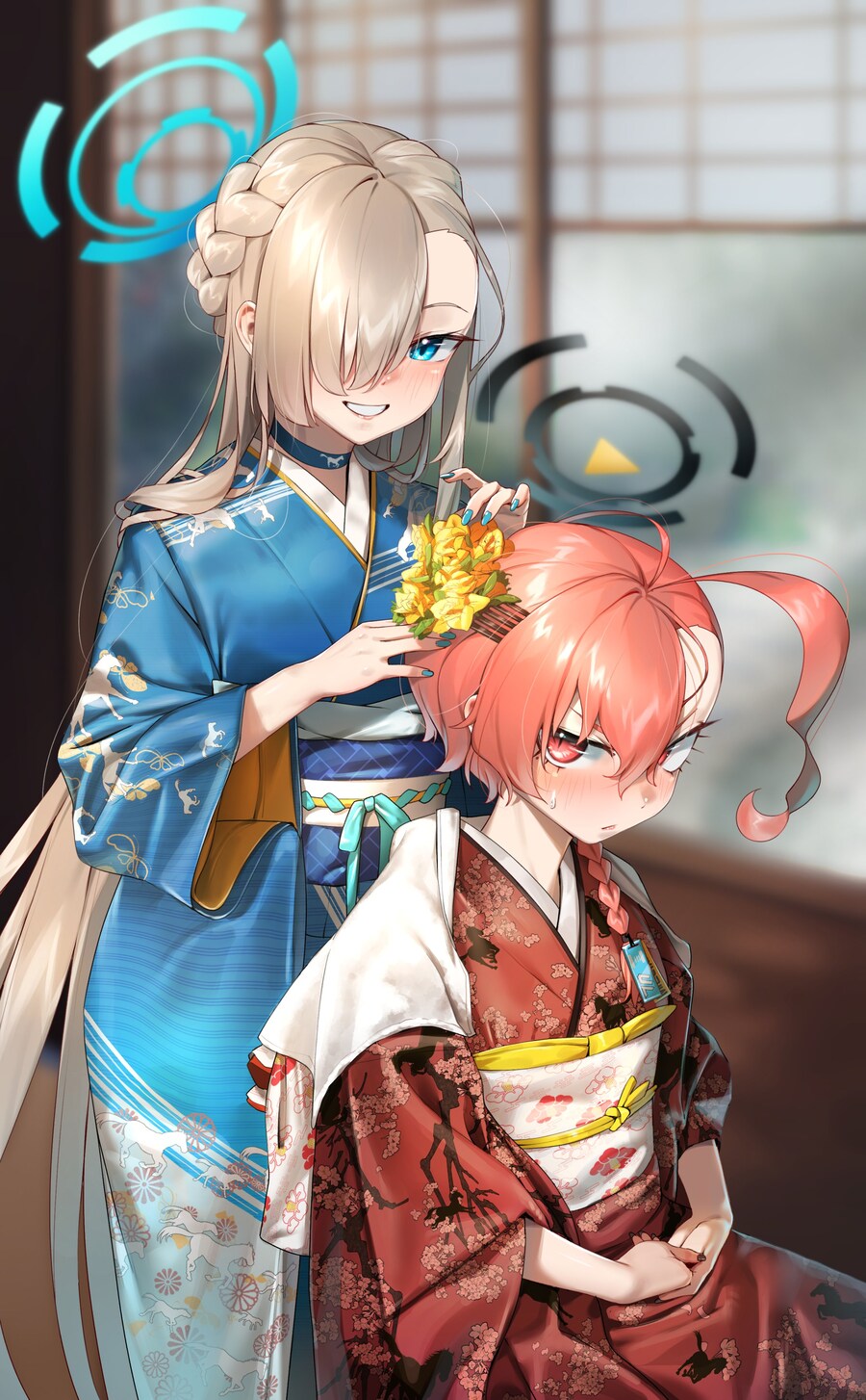 블루아카) 새해맞이 몸단장 하는 네루 아스나_1.jpg