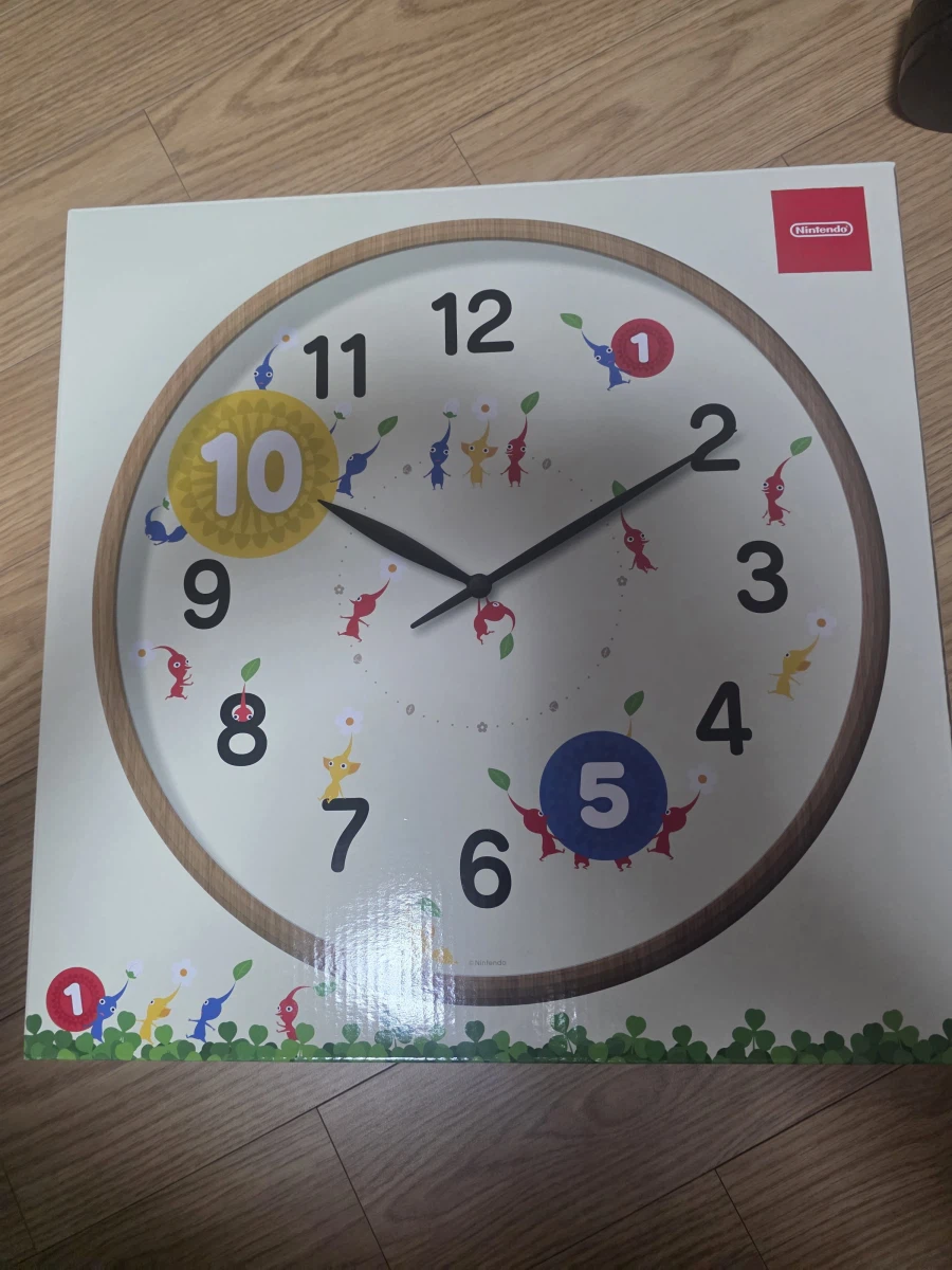 피크민 벽시계 배송왓습니다_1.webp