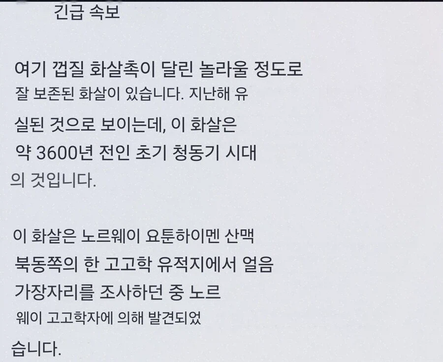 빙하가 녹으며 발견된 3600년 전 고대의 화살_4.webp