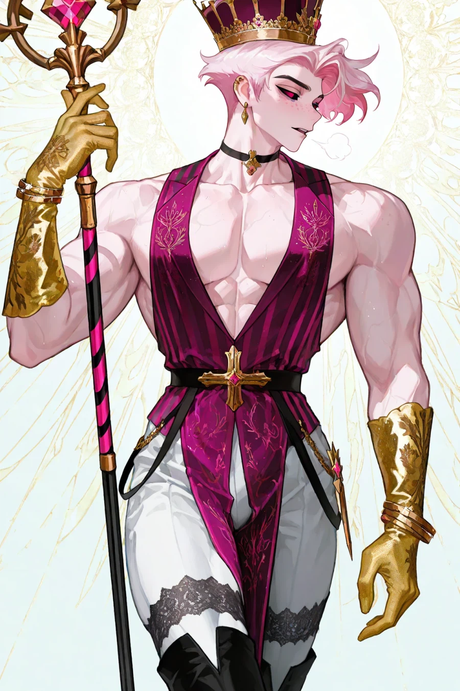 AI) 대략 이세계에서 환생해 법황이 된 엔젤 더스트 (해즈빈 호텔)_2.webp