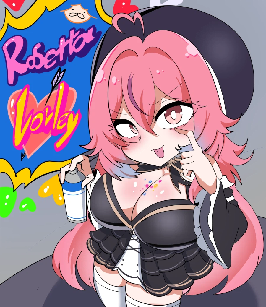 캘리그라비티 하는 로제타 짤_1.webp