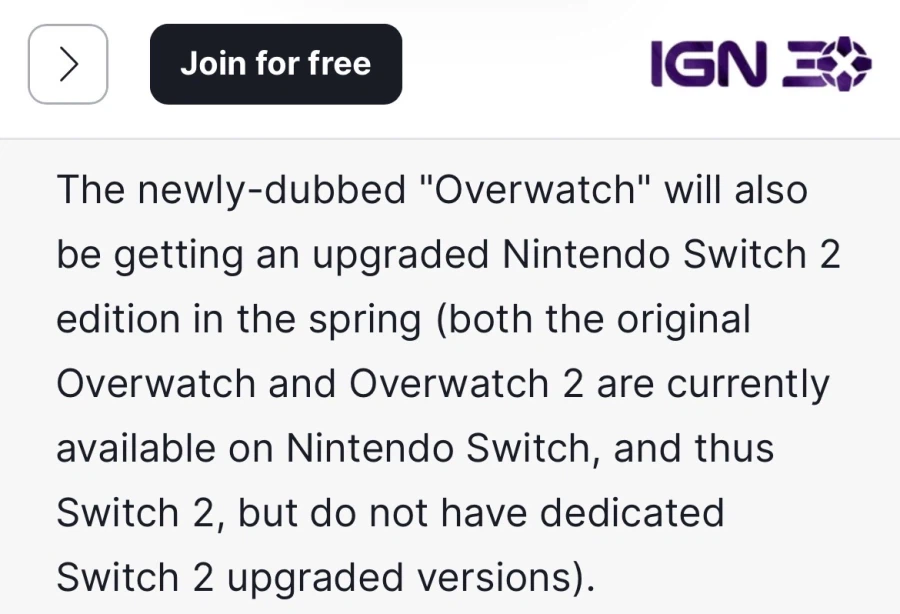 오버워치 스위치2 에디션 출시 예정_1.webp