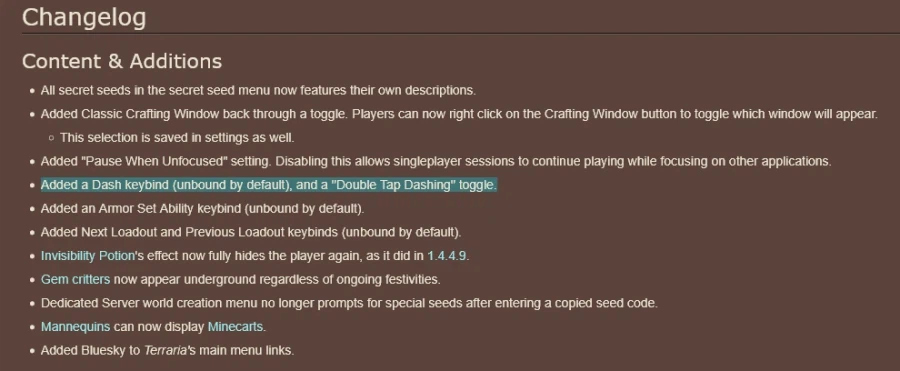 테라리아] 게임 나온지 15년만에 드디어 대쉬키 바인드가 된다 ㅠㅠㅠㅠㅠㅠㅠ_1.webp