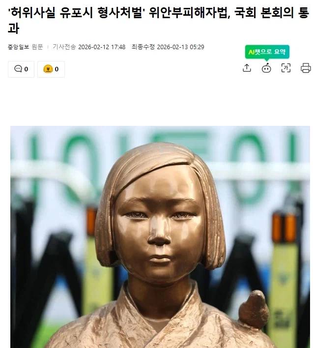 '허위사실 유포시 형사처벌' 위안부피해자법, 국회 본회의 통과_1.webp