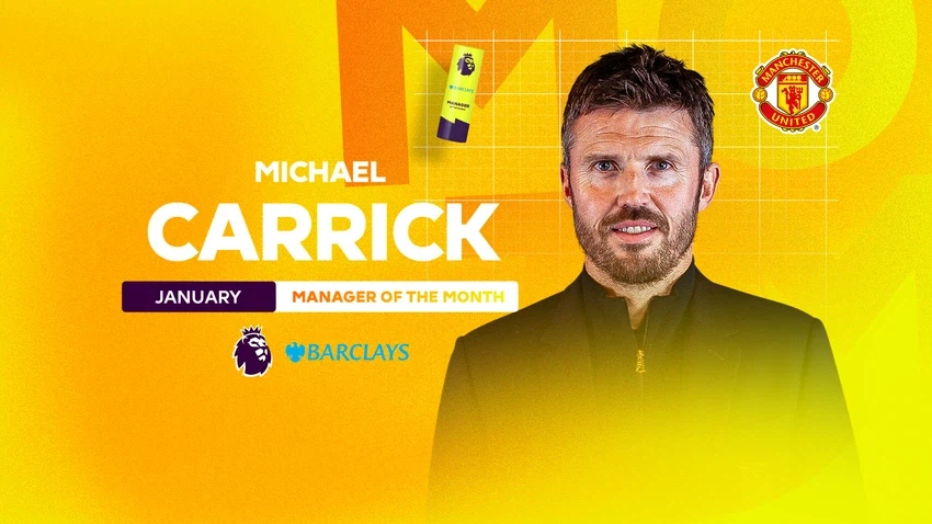 [공홈] 프리미어 리그 1월 이달의 감독. 마이클 캐릭._1.webp