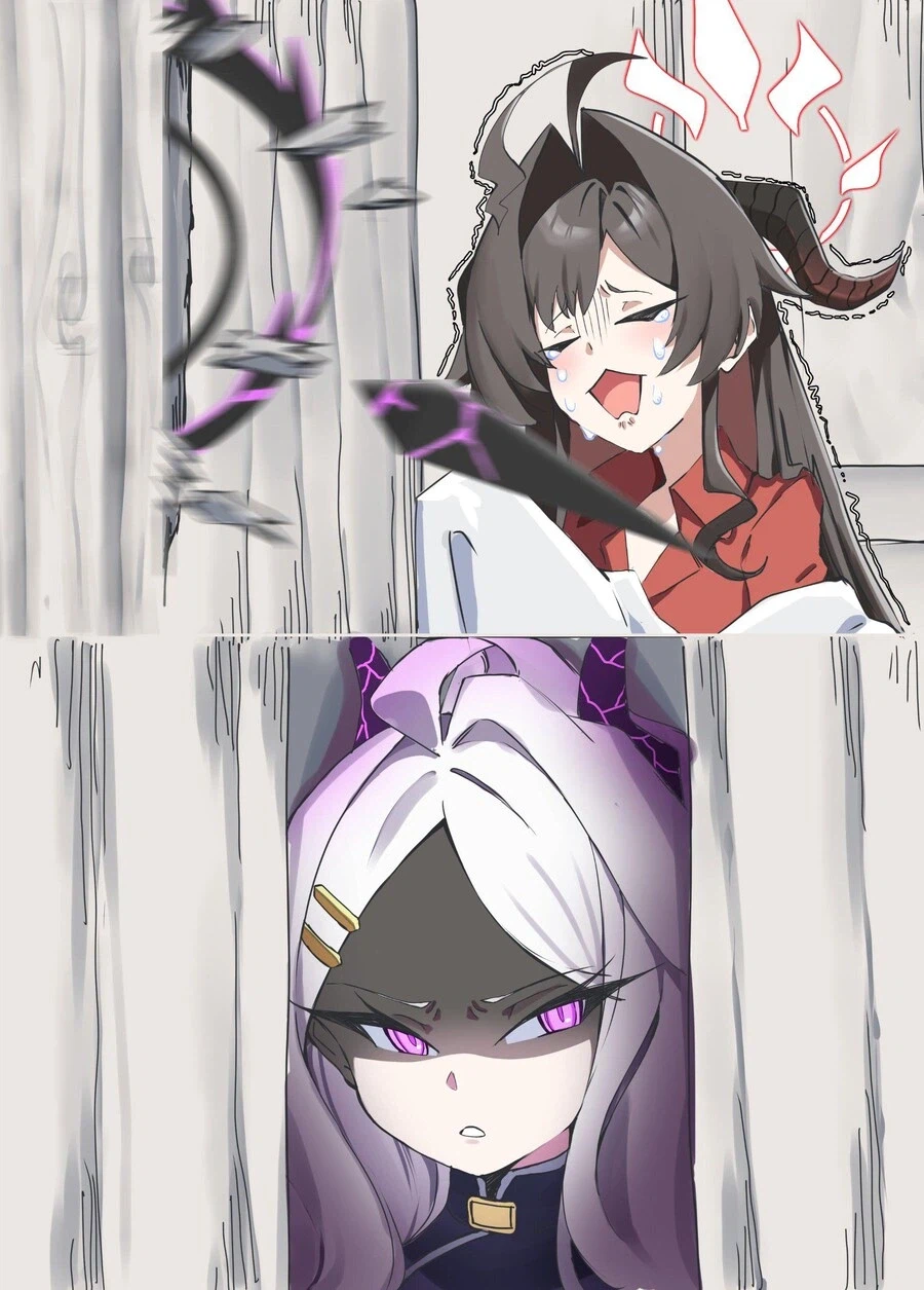 블루아카) 히나에게 쫓기는 카스미 라는 컨셉의 공포겜이 나온다면_1.webp