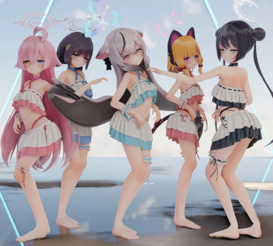 mmd) 위아래 추는 블루아카 캐릭터들..._1.webp