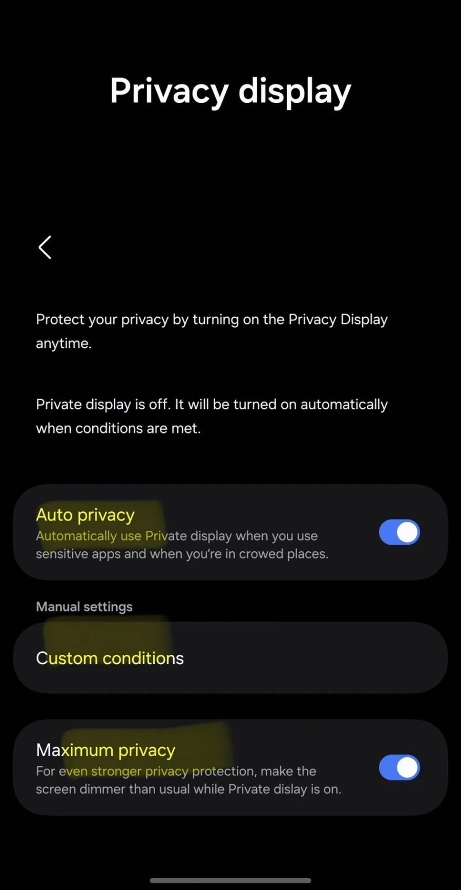 갤럭시S26울트라, 사생활 보호 디플 상세 설정 유출_1.webp