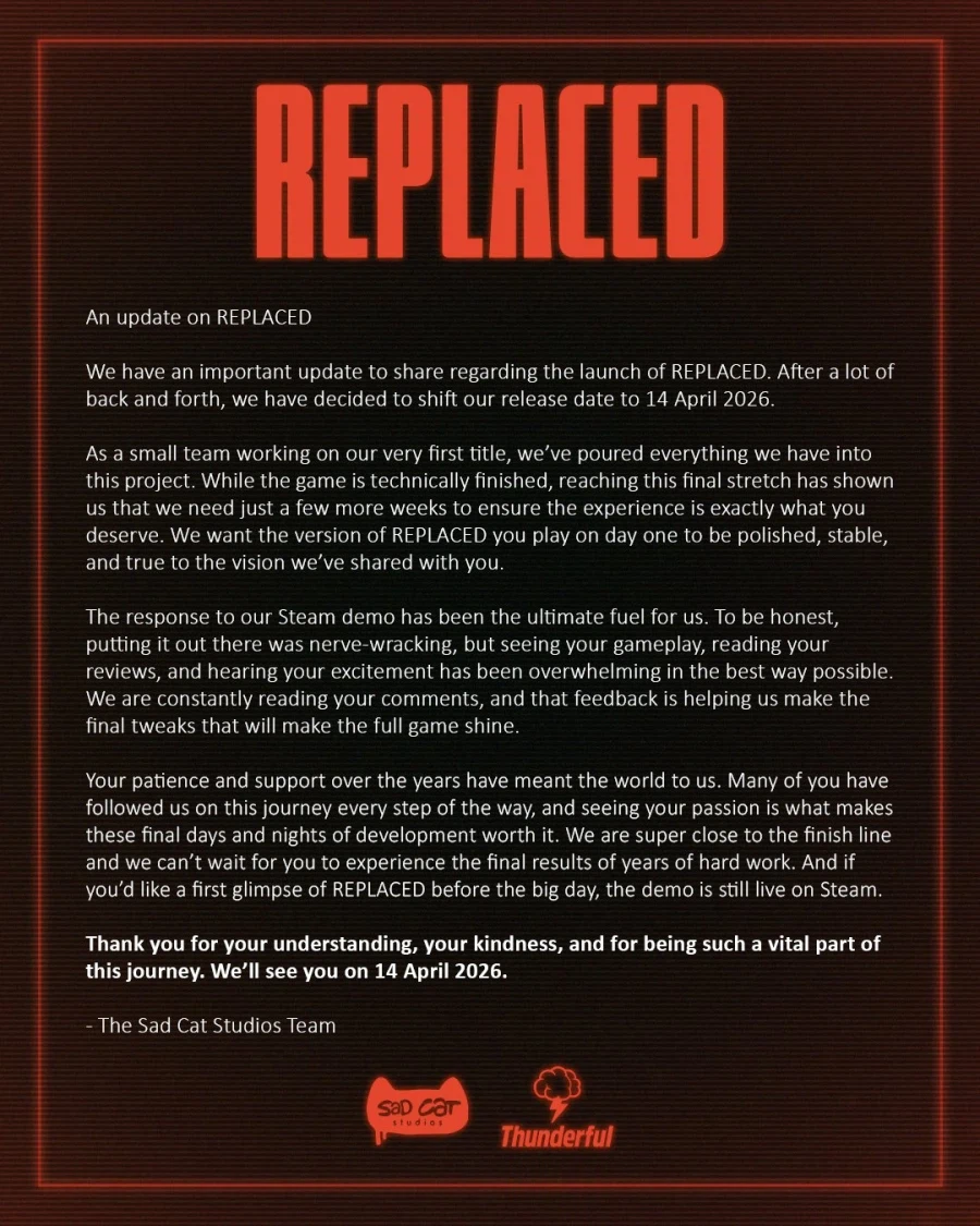 2.5D 사이버펑크 '리플레이스드' 4월 14일로 출시일 연기_1.webp