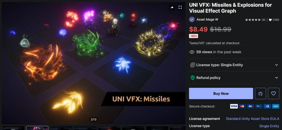 UNI VFX: Missiles & Explosions (Visual Effect Graph)