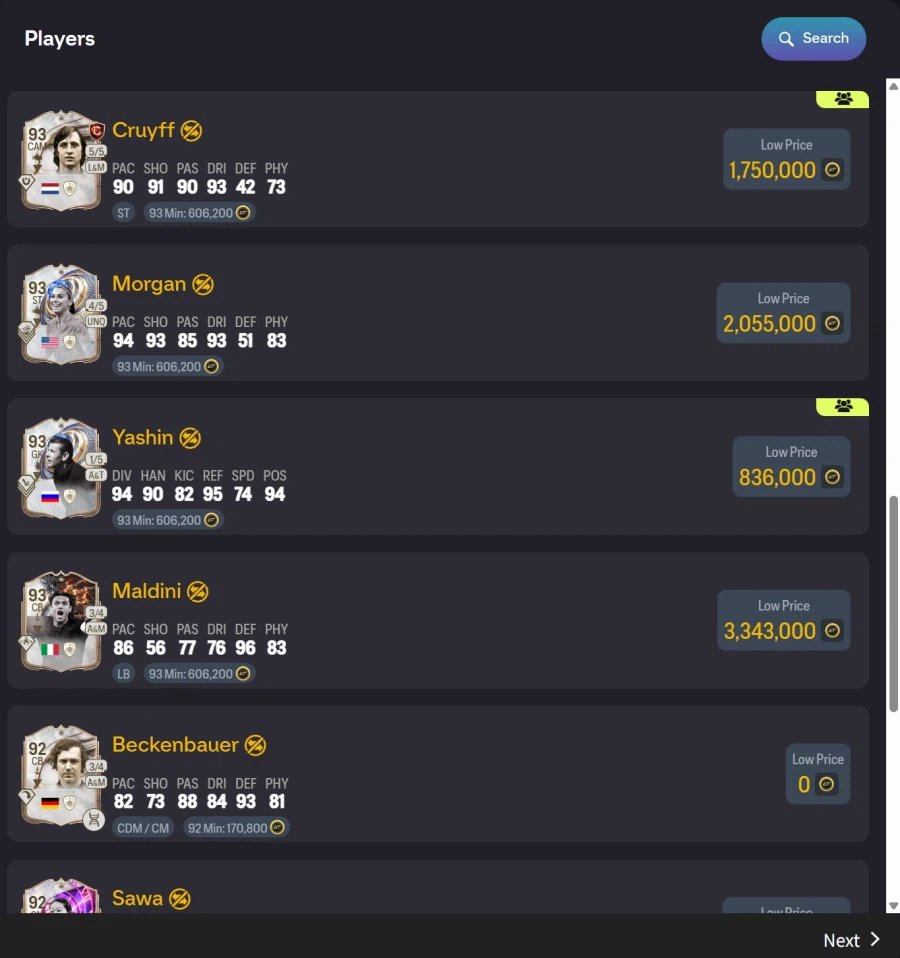 PC 계정 통 판매 (1100만코인, 토말디니, 토페드리,토모건 등)_3.webp