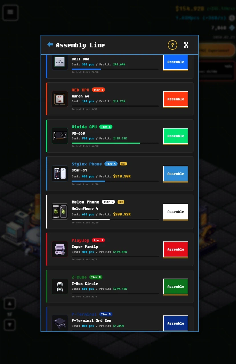 [홍보] 반도체 회사를 키우는 타이쿤 게임을 만들었습니다!_2.webp