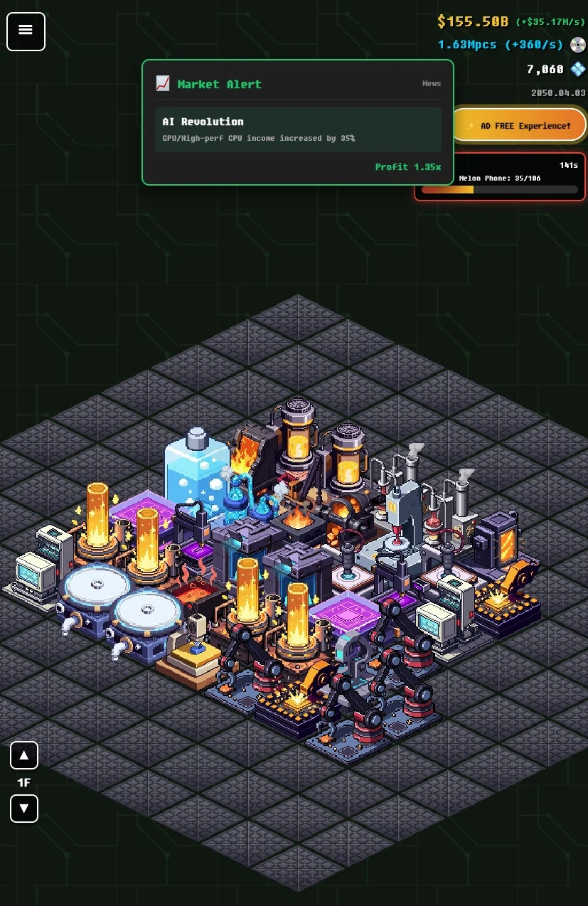 [홍보] 반도체 회사를 키우는 타이쿤 게임을 만들었습니다!_3.webp