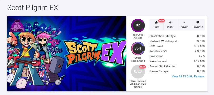 스콧 필그림 EX 메타크리틱 & 오픈크리틱 등재_2.webp