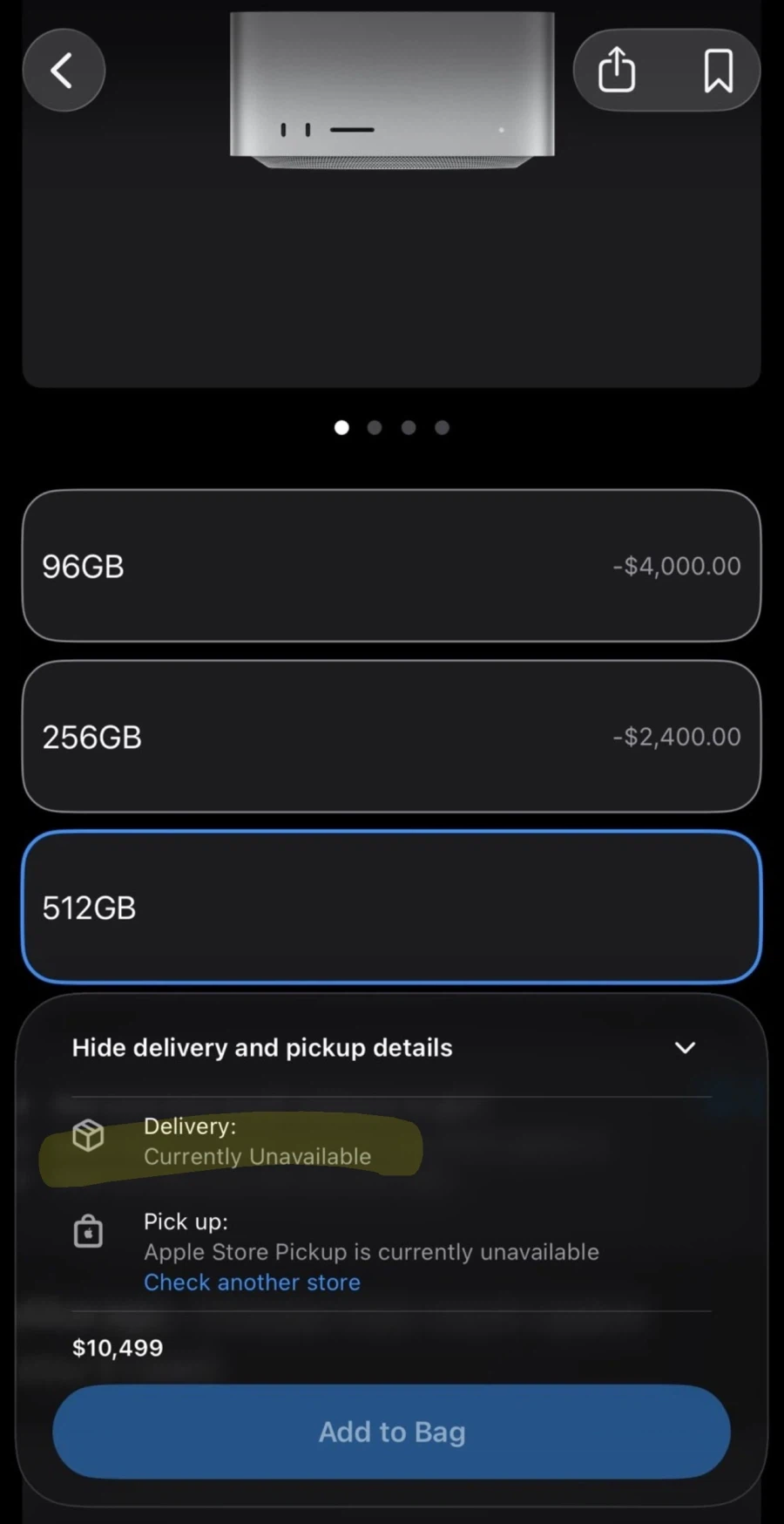 애플 맥 스튜디오 512GB 램 옵션, 높은 글로벌 수요로 삭제_1.webp