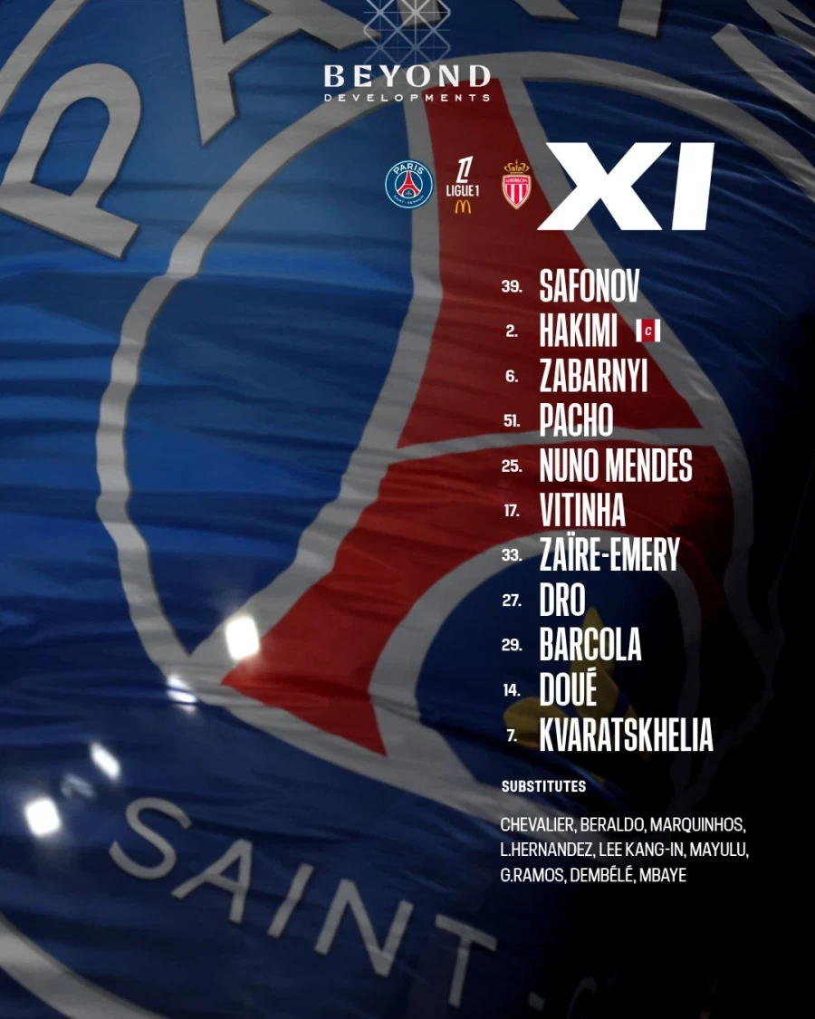 [리그앙] PSG vs AS 모나코 출전 명단, 이강인 벤치_1.webp