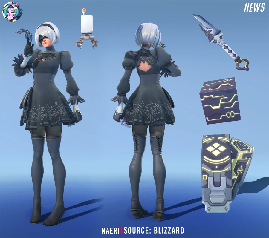 오버워치 니어: 오토마타 콜라보 스킨 총정리 및 신규 스킨들_2.webp