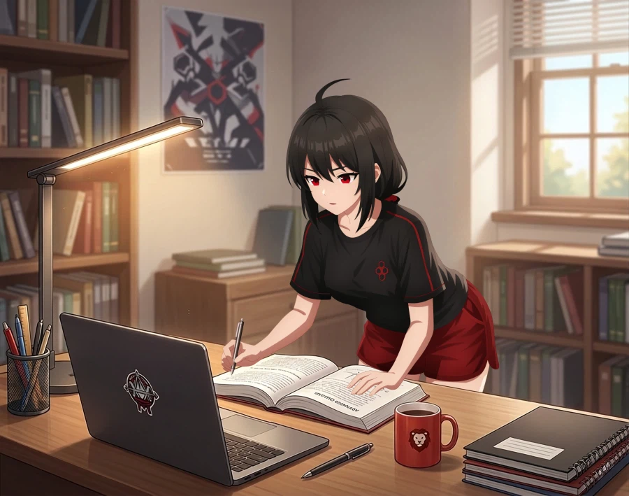 열심히 공부 중인 이리스 유마입니다._1.webp