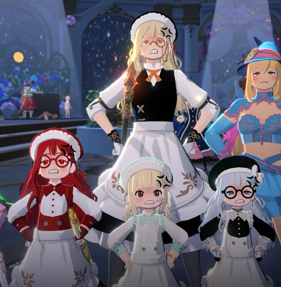 마비m) 새벽에 청소할 생각에 빡친 메이드들_2.webp