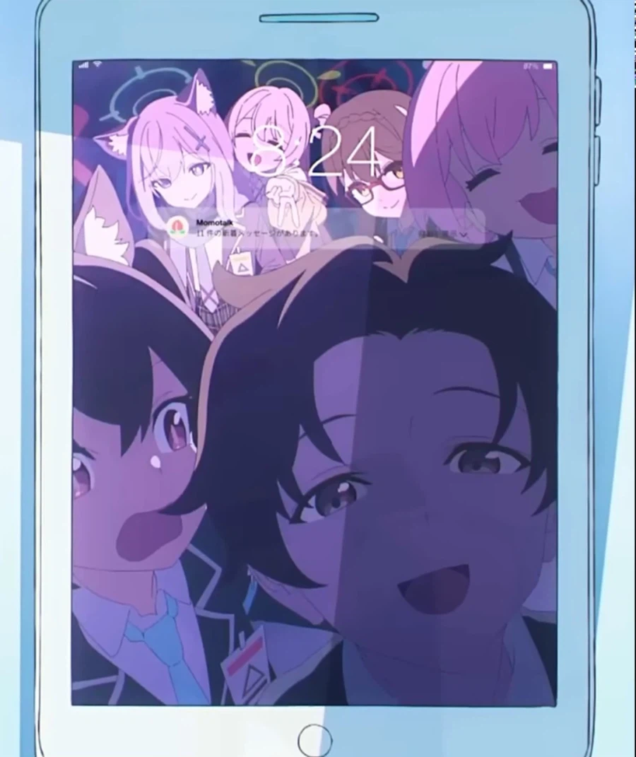 블루아카) 아비도스 학생들과 사진찍는 선생_1.webp