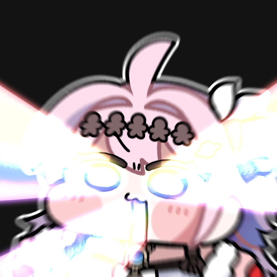 명조)눈이랑 입에서 무지개 광선을 뿜어내는 데니아.gif_2.webp