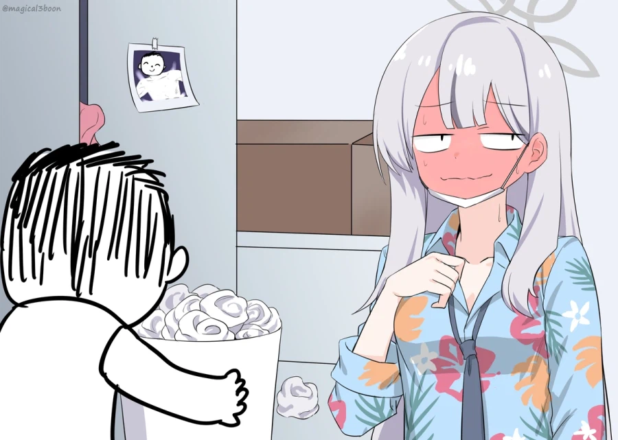 블루아카) 코노카방 청소해주러 온 선생님_1.webp