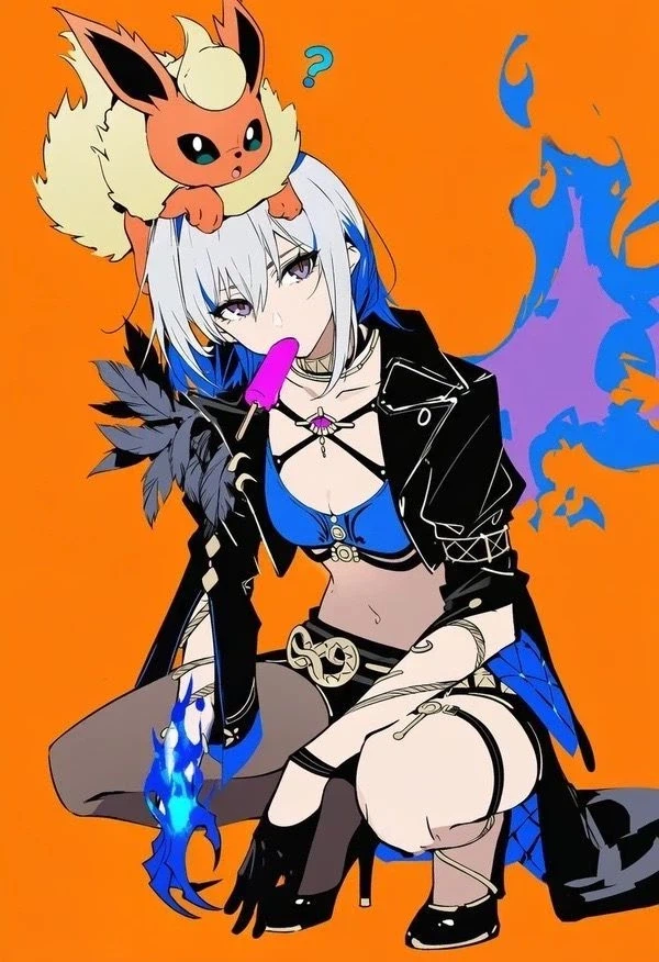 명조,포켓몬)다른 데서 주운 검은해안+이브이즈_7.webp