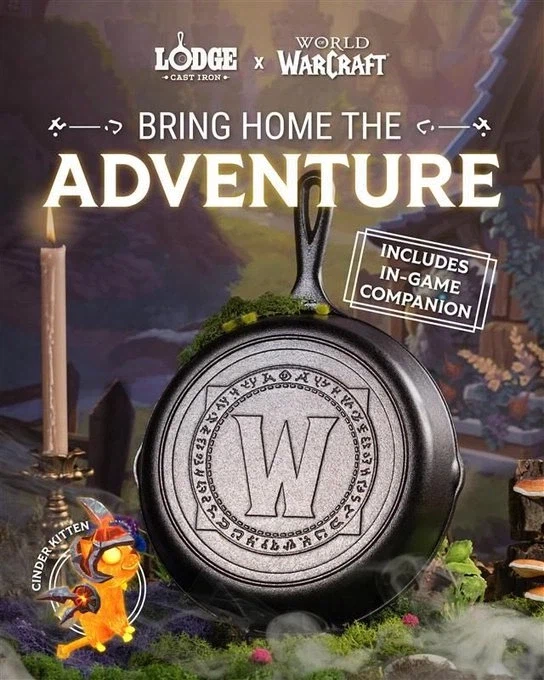 (흥미) 와우 x 롯지 주철 프라이팬 콜라보 (잿불냥이 증정)_8.webp