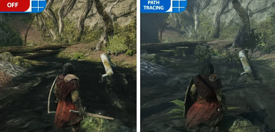 다크소울 2 원본, 패스트레이싱 비교_3.webp