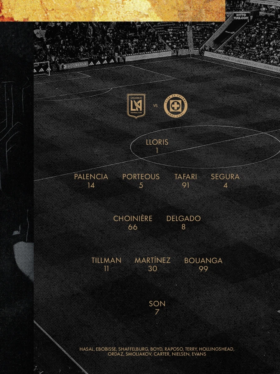 [CONCACAF] LAFC vs 크루스 아술 출전 명단, 손흥민 선발_1.webp